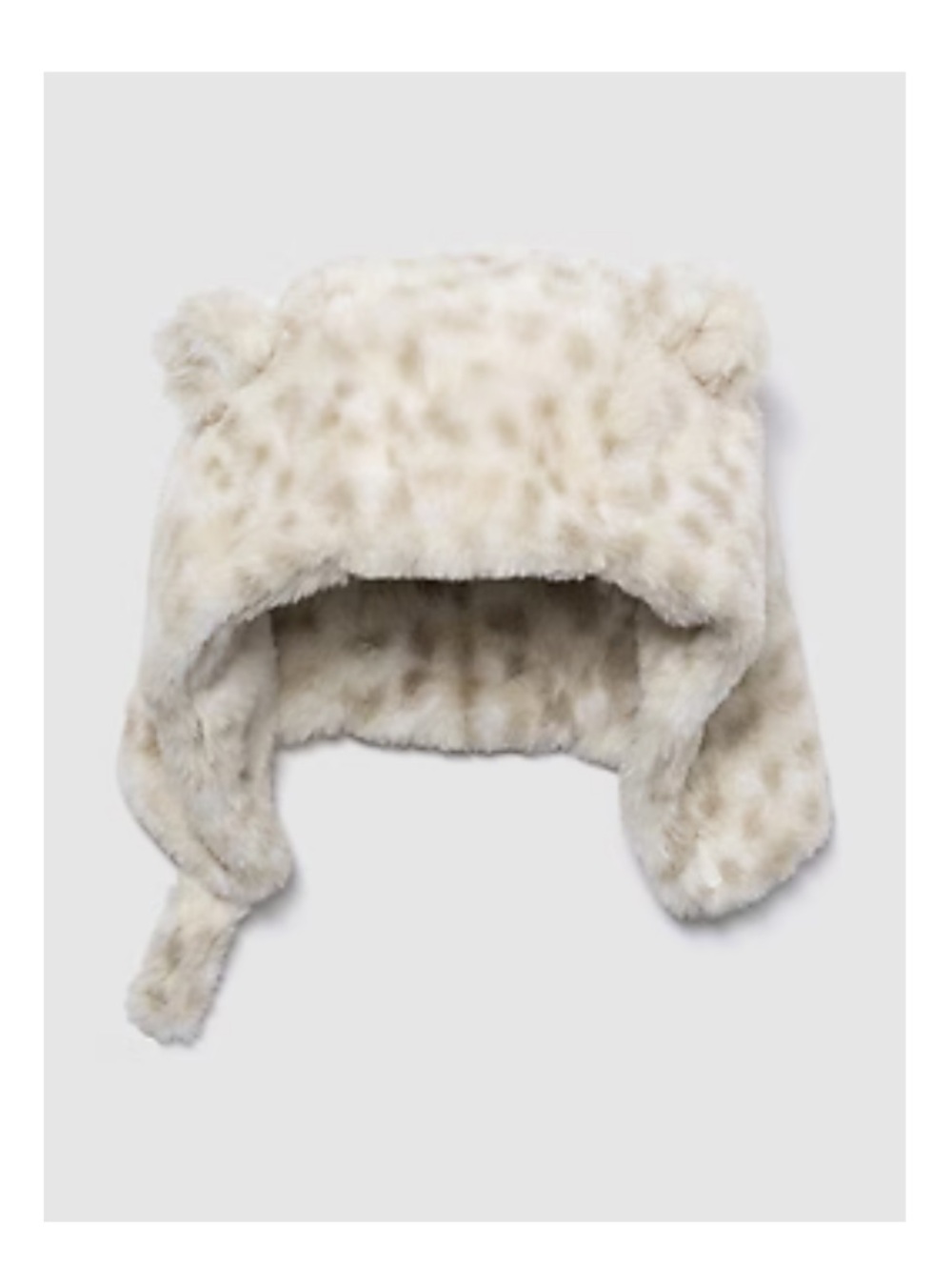 GAP Kids Cream Faux Fur Leopard-Spot Sherpa Hat